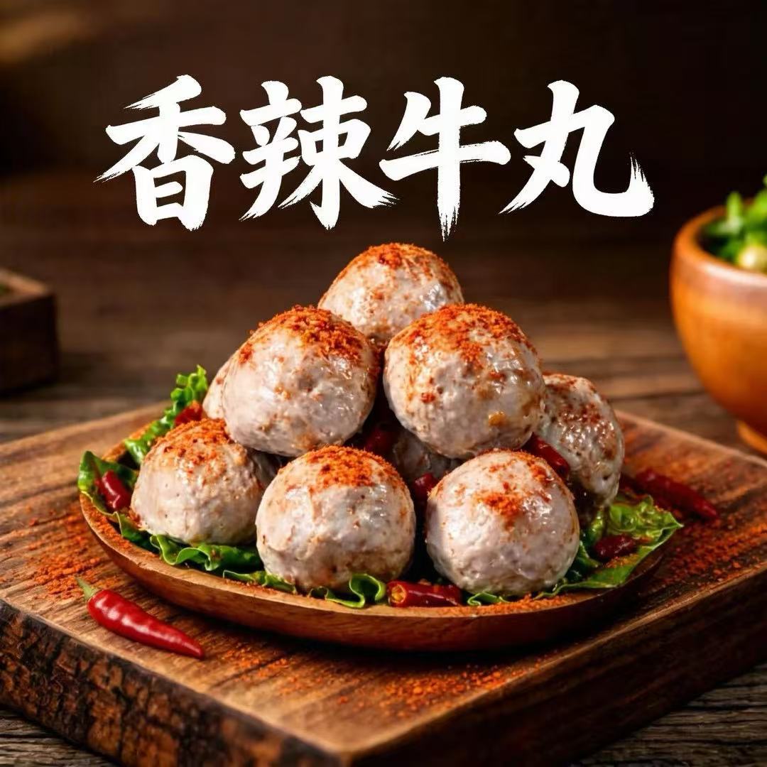 香辣牛肉丸开袋即食正宗潮汕风味特产免煮下酒菜熟食宿舍解馋零食
