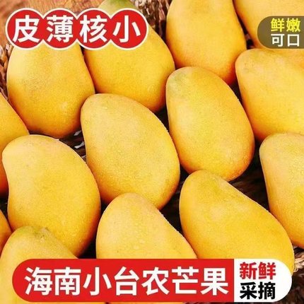 海南小台农芒果10斤新鲜现摘小台芒应当季热带水果特产芒果包邮5