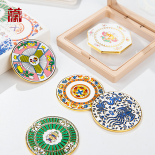 广东省博物馆外销系列小瓷盘冰箱贴创意装饰摆饰精品陶瓷礼品