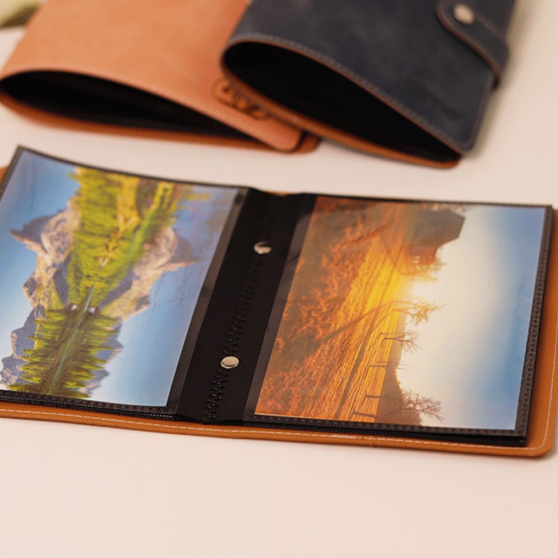 简约黑底6寸4R相册5R影集7寸相簿明信片收藏本生写册定制logo礼物