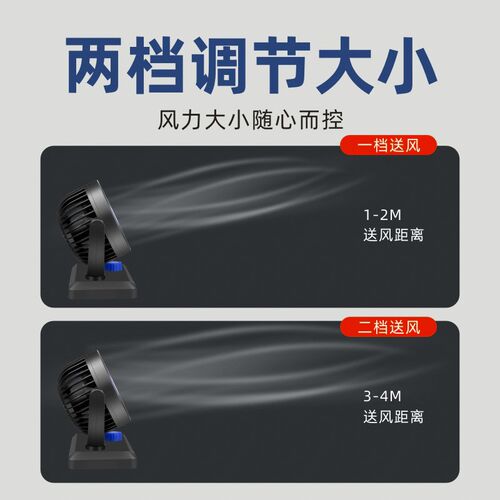 车载电风扇5v车家两用12vusb接口汽车内小轿车大货车用大功率强力