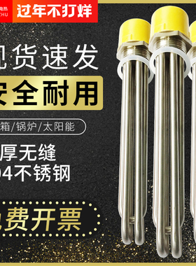 工业大功率水箱电加热管380v锅炉空气能50dn40六角头发热棒220V伏