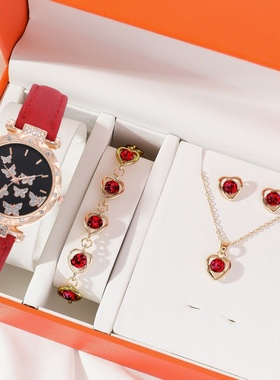 简约不掉色甜酷项链礼盒装气质长款毛衣链生日礼物甜美蝴蝶锁骨链