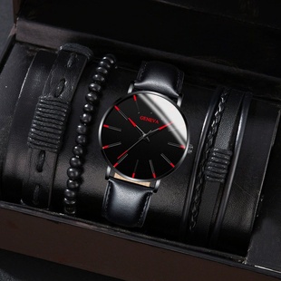 潮流爆款男士手表礼盒装送男朋友情人节礼物轻奢帅气皮带潮男腕表