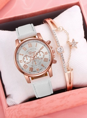 生日礼物送女生法式满钻手镯礼盒装轻奢仿真不掉色手链半链半镯