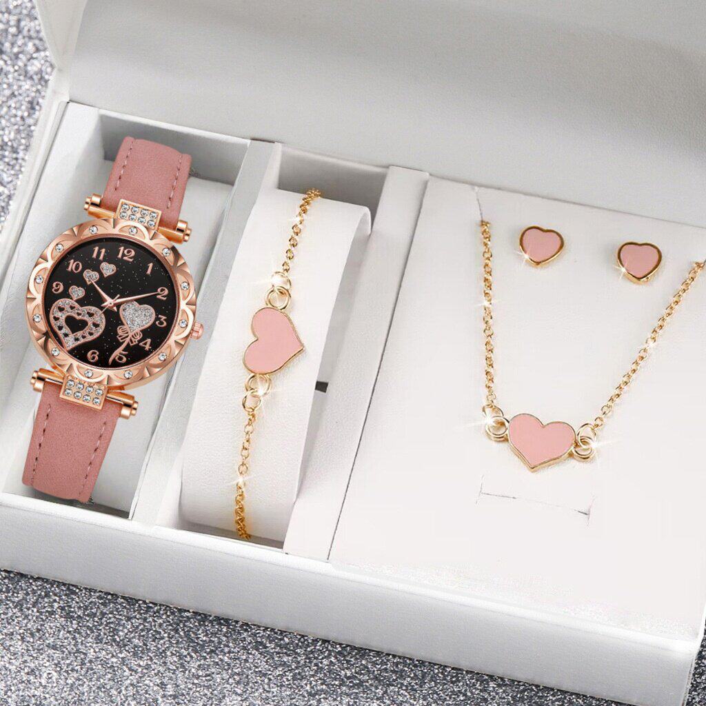 圣诞节礼物甜酷精致小饰品简约潮感女士通勤蝴蝶首饰四件套礼盒装