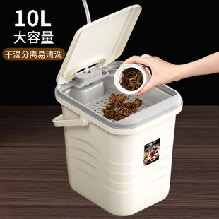 茶水桶废水桶干湿分离办公室茶台茶叶过滤茶渣桶茶桌泡茶透明茶桶
