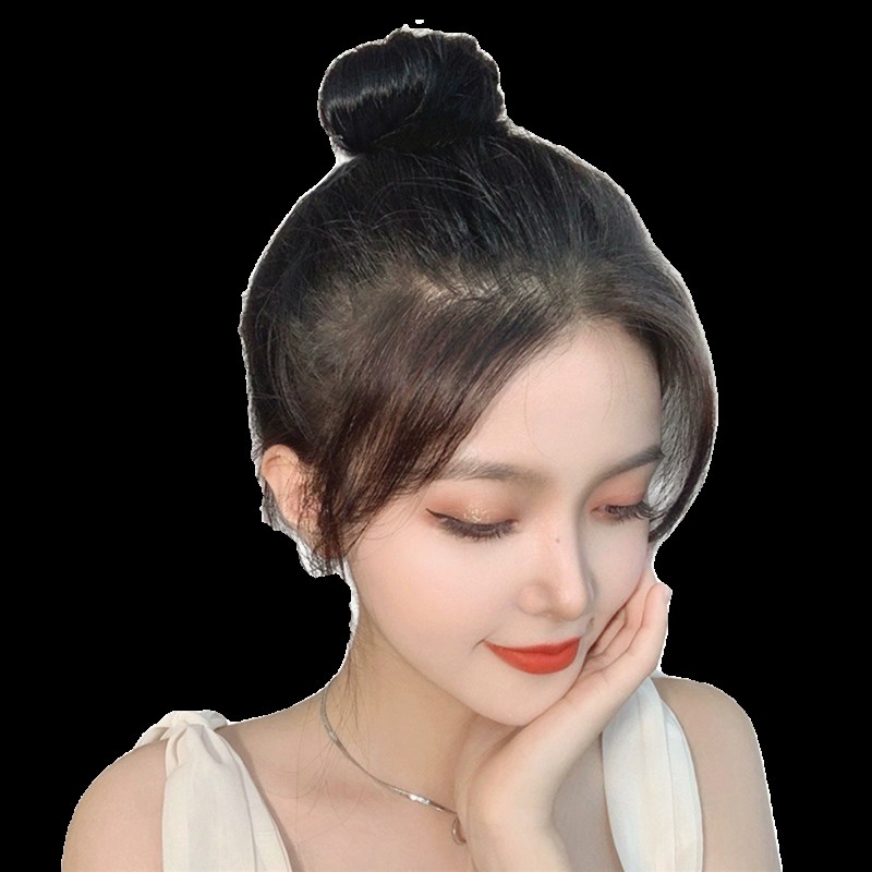 浏海假发片女头顶补发片轻薄自然无痕前额发际线假发贴片胎毛浏海