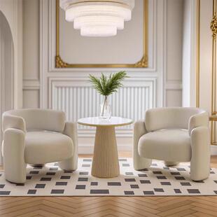 轻奢沙发椅单人休闲椅茶几客厅美容院休息区酒店医美洽谈接待桌椅