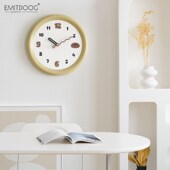 多一米免打奶油风挂钟客厅钟表现代大气创意时钟挂墙