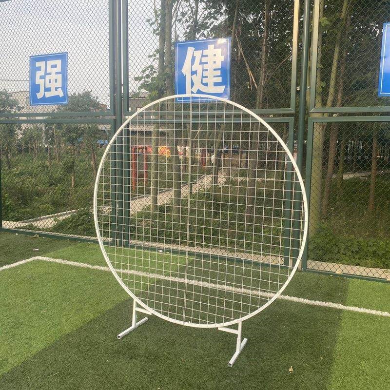 铁网婚庆铁艺圆形展架网格屏风婚礼舞台布置背景气球拱门饰