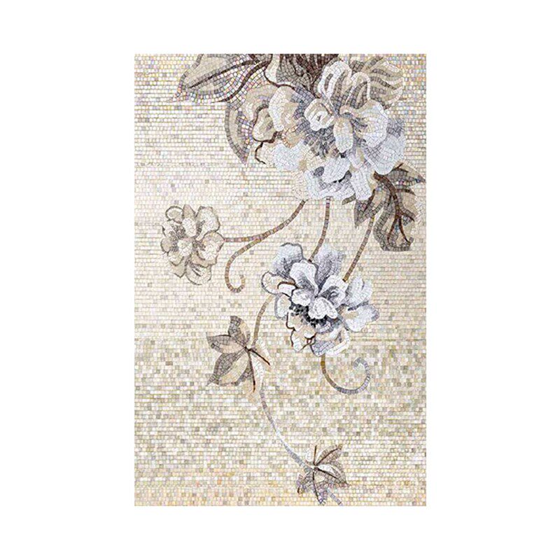 马赛玄关背景墙拼图拼瓷砖现代水仙手工剪画