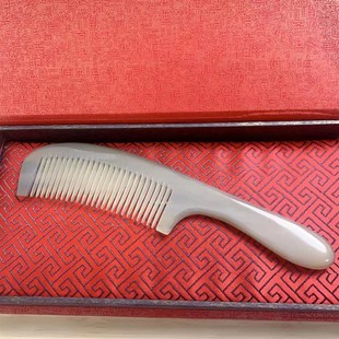 家用梳纯手工纯天然牛角梳18cJm防静电家用精品牦牛角梳 福利款
