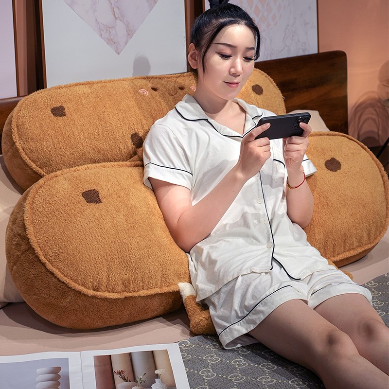 曲奇饼干长抱枕床上少女心睡觉夹腿长条枕床头靠枕靠垫沙发大靠背