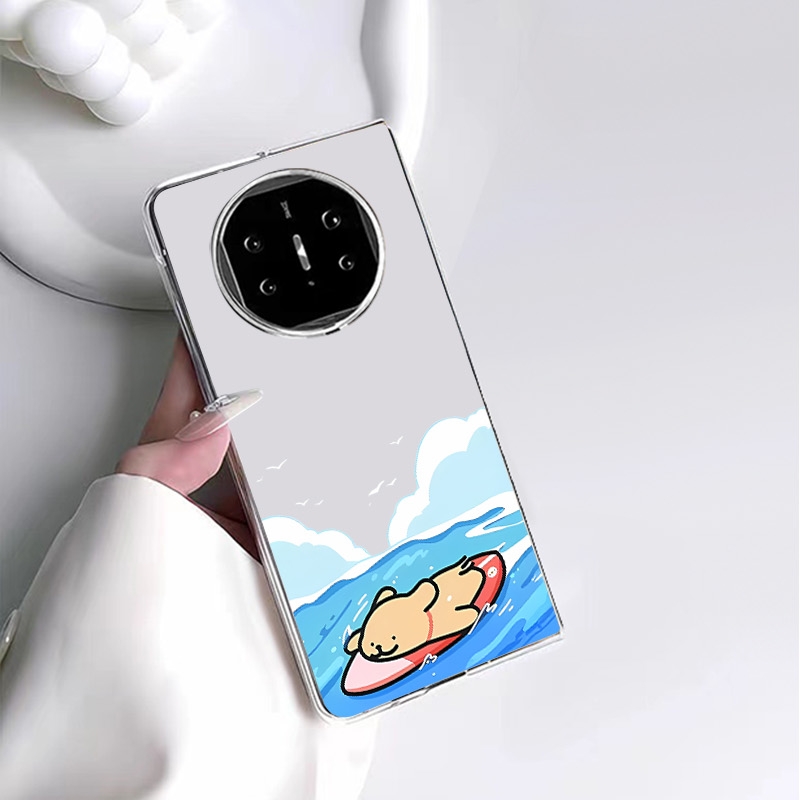 华为折叠屏透明超薄情侣手机壳