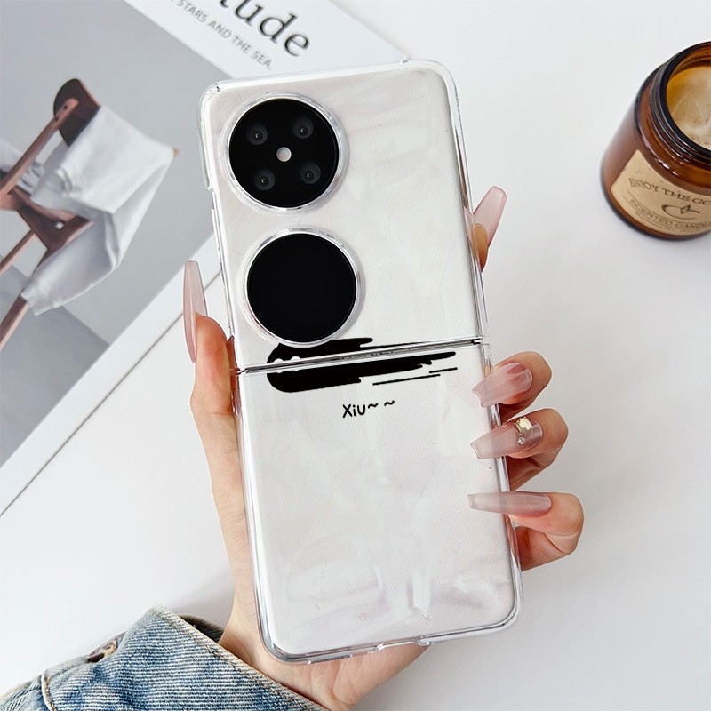 适用于华为pocket2手机壳折叠屏保护套新款p50pocket高档折叠壳奢华高级感飞猫咻咻翻盖男女款