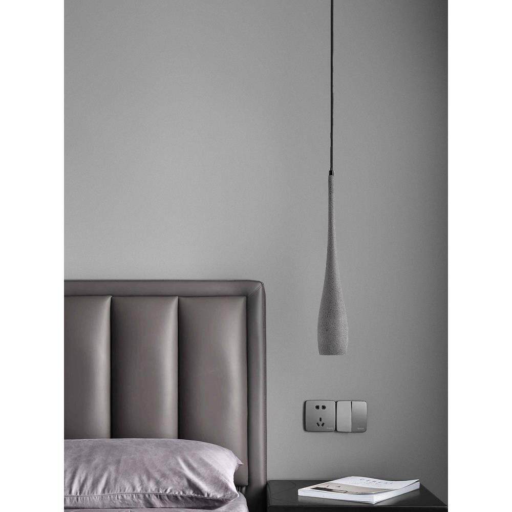 创意个性化餐厅聚光灯水泥水磨石细长酒吧小吊灯卧室床头装饰灯