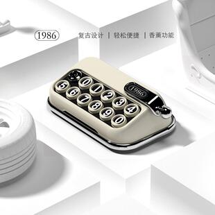 挪车电话牌香氛复古打字机创意个性 临时停车号码 车内汽车用品摆件