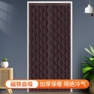 保暖防风加厚卧室房间家用空调挡风隔音隔断帘免打孔简 棉门帘冬季