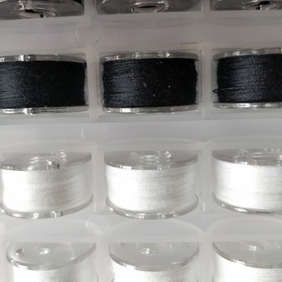 缝纫机用底线面线手工辅料 缝纫机线黑白小卷梭芯绣花底线家用老式