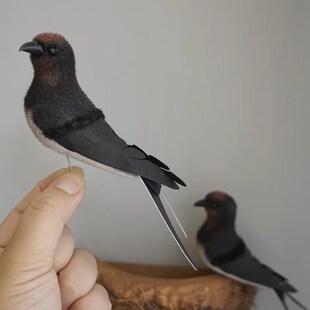 燕子窝装饰墙面美化遮挡燕窝人造燕巢M壁挂饰品家居小燕子