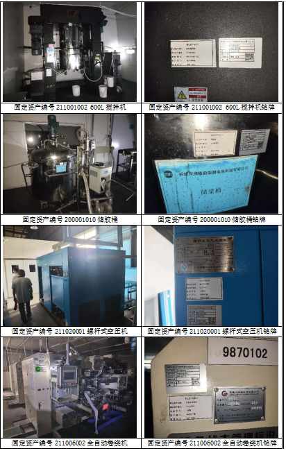 2月12日三明某公司拥有的新能源电池生产设备网络拍卖公告