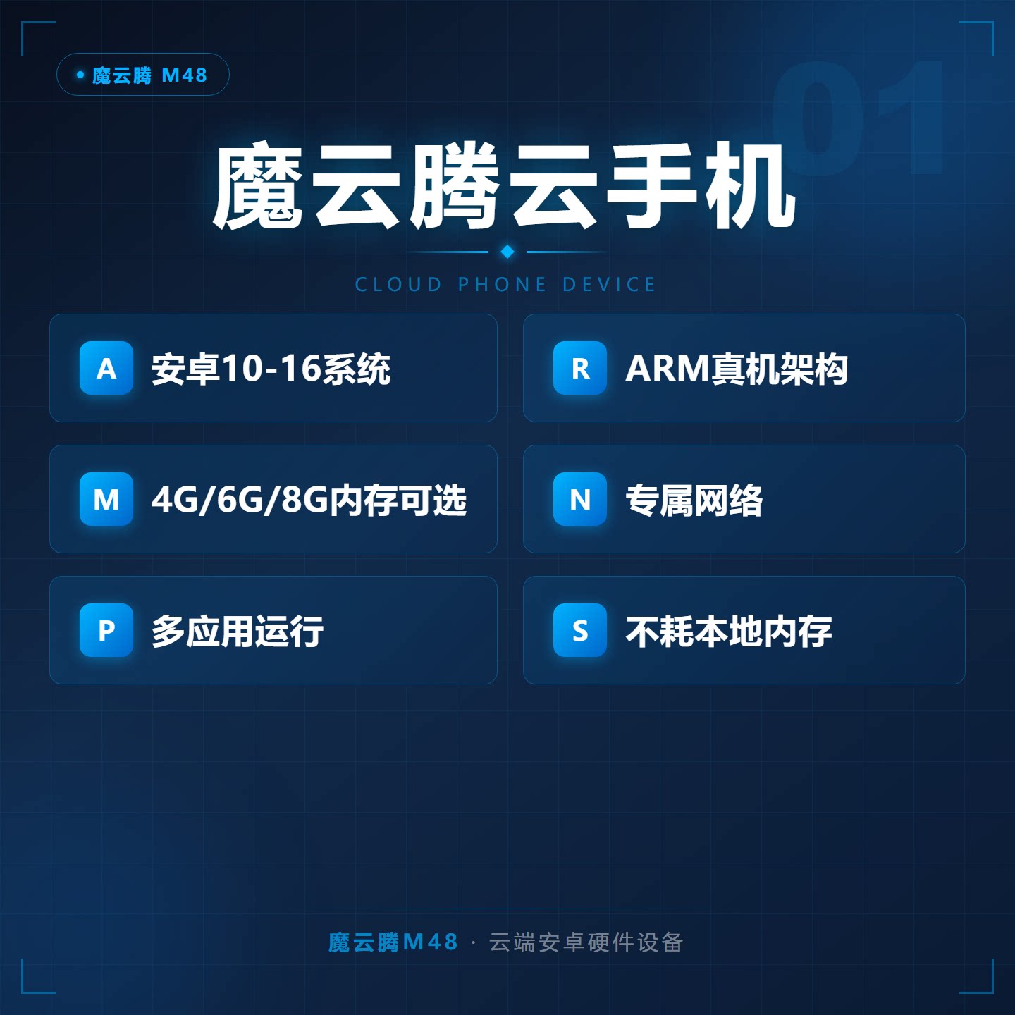 魔云腾 M48 云手机主板设备 ARM 云端安卓设备远程访问云端主机