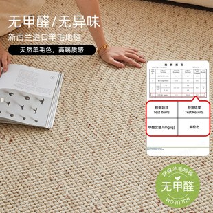 轻奢高级感纯色侘寂沙发卧室地垫子 琥珀大宅羊毛地毯客厅2025新款