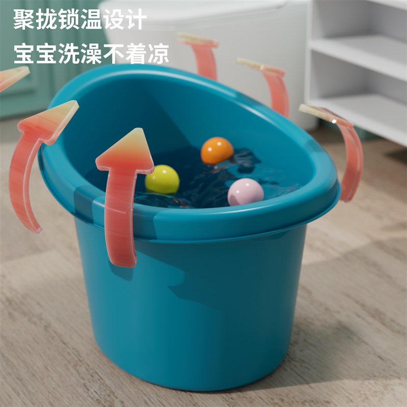 宝宝洗澡桶可坐婴儿洗澡盆家用沐浴桶加厚儿童浴桶一岁保温泡澡桶