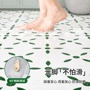 衛(wèi)生間防水地貼防油家用廚房貼紙耐磨石塑pvc地板貼自粘瓷磚翻新