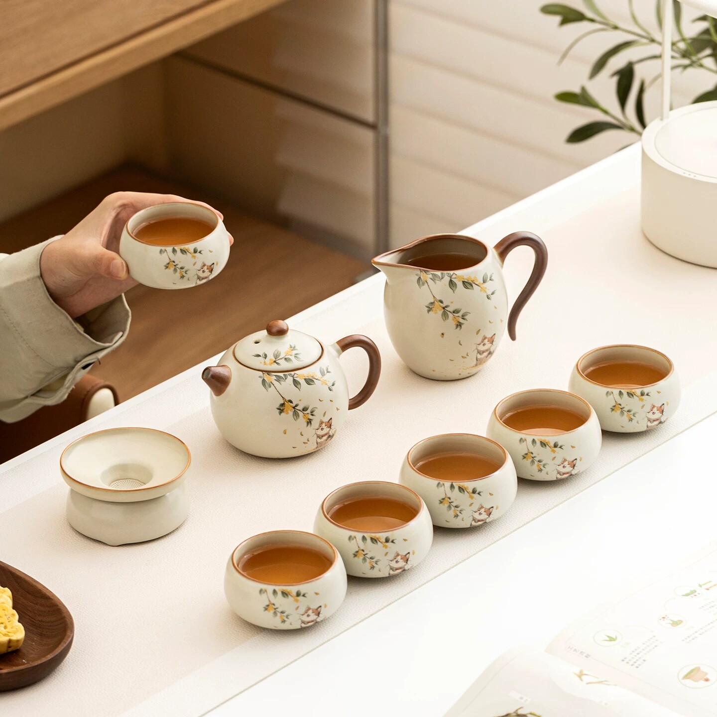 新款2026汝窑茶具套装高档办公室泡茶工具功夫茶具送女生礼盒装