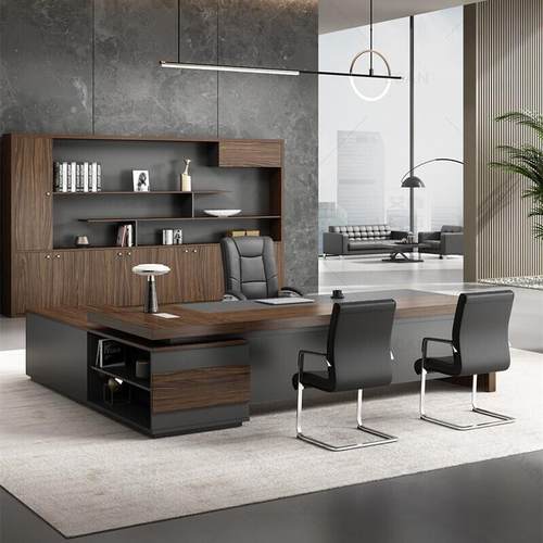 上海家具老板桌办公桌总裁桌简约现代办公家具板式大班台主管桌总