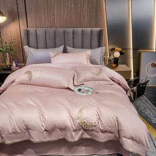 欧式 被套床上四件套 100支长绒棉全棉纯棉床品5件套被罩床单床笠款