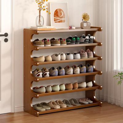 简易鞋楠竹鞋柜入户架子出租房家用木制放门口多层宿舍收纳置物架