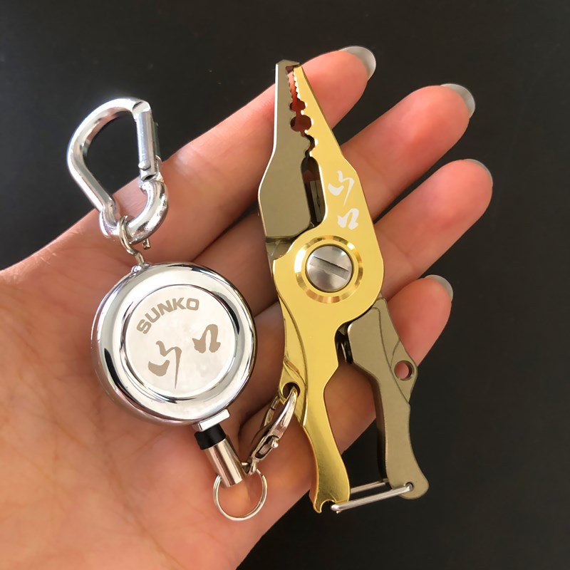 TYOZ迷你路亚钳多功能夹取开环摘钩剪线装卸路亚装备工具鱼钳渔具
