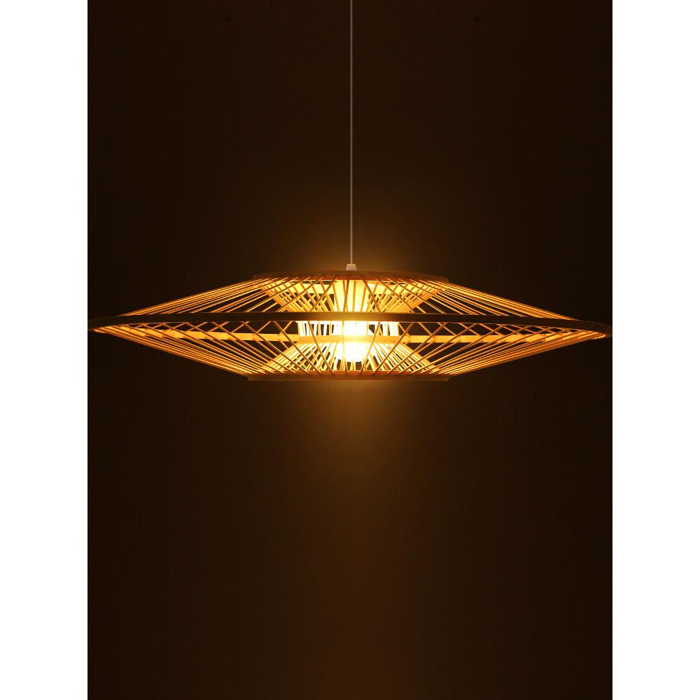 日式吊灯茶室客厅灯具餐厅卧室书房灯竹艺民宿榻榻米中式竹编吊灯