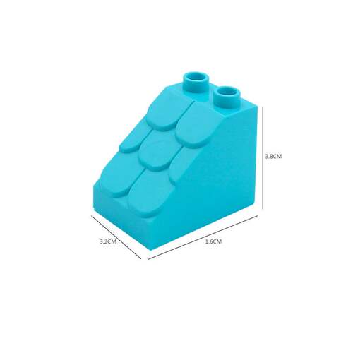 2×3斜面瓦砖 速卖通大颗粒积木散装塑料配件散件 兼容惠美欢乐客
