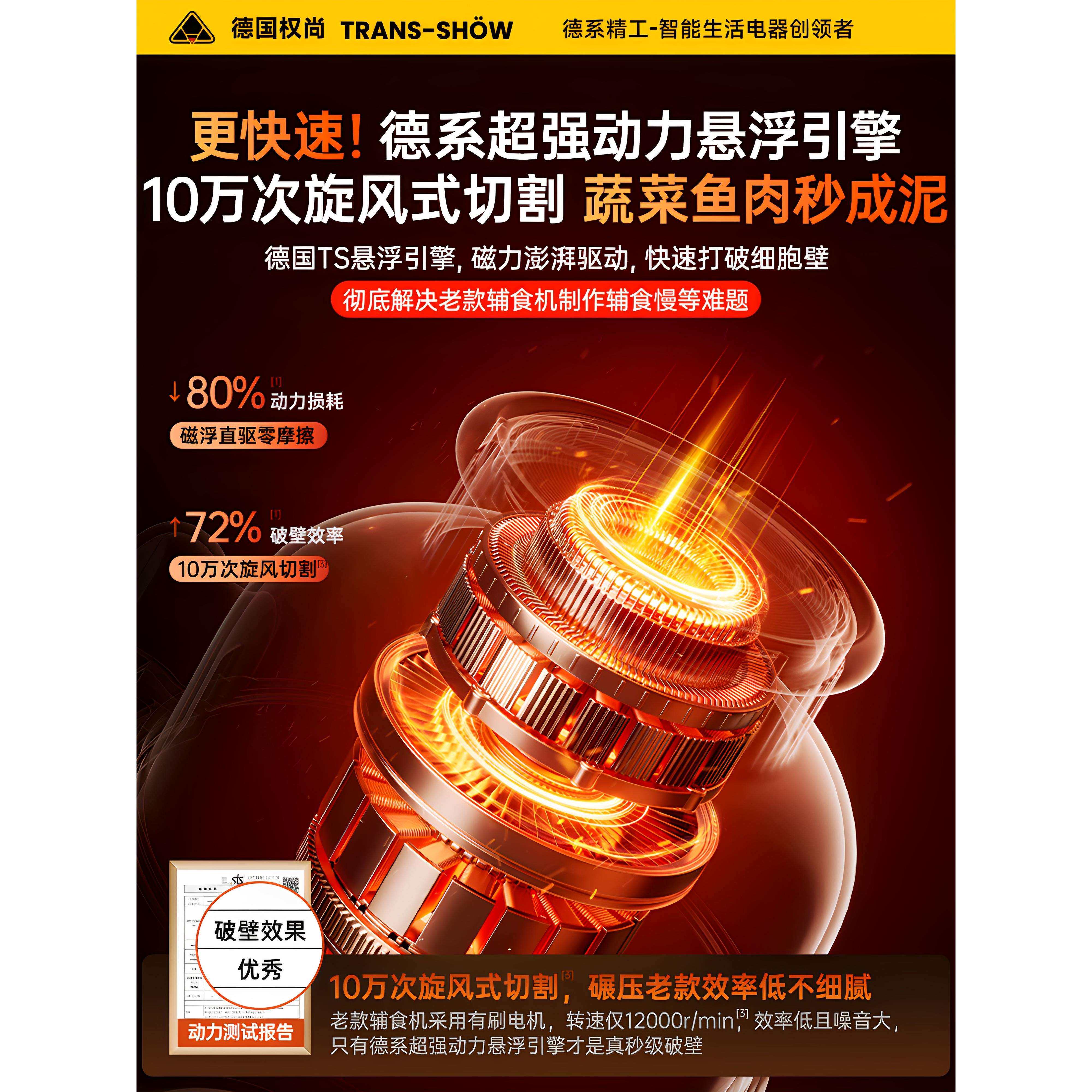 德国权尚】辅食机婴儿宝宝料理打米糊蒸煮一体多功能打泥专用幼儿