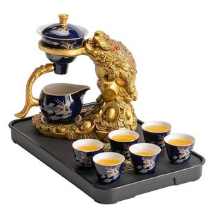 套家用磁吸茶壶档陶瓷茶杯小高懒人自动泡JX 金蟾茶功夫茶具套装