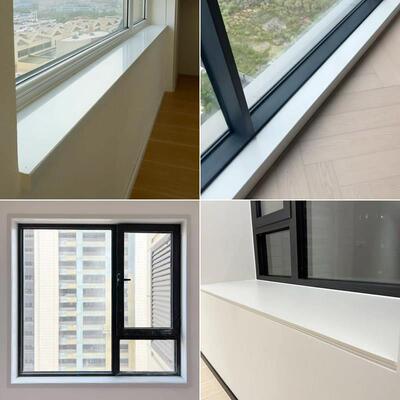 大理石材飘窗台面门槛楼梯踏步门窗套极简人造窗台石英石岩板定做