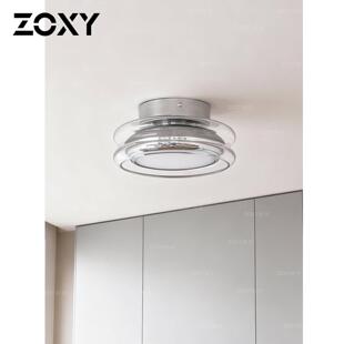zoxy 北欧极简走道灯包豪斯玻璃高级感入户玄关灯阳台走廊吸顶灯