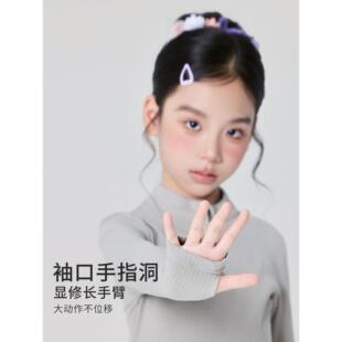 艾舞戈舞蹈服上衣秋冬芭蕾舞练功服长袖女童小立领形体服基训套装