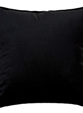 黑白灰色丝绒方抱枕沙发客厅高级感纯色轻奢靠背垫床头办公室靠枕