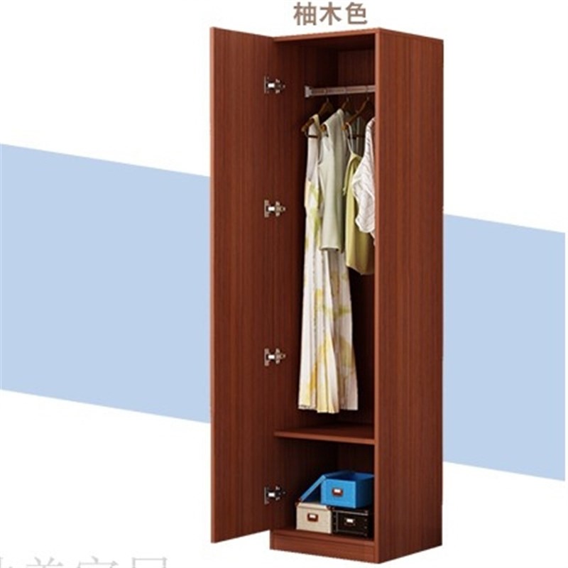 实木衣柜单门简易组装收纳衣橱儿童立柜两门小户型省空间储物柜子