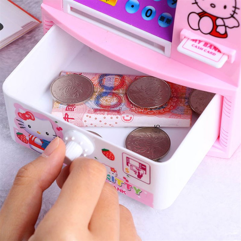 创意儿童储蓄罐大号atm自动存钱罐取款机男孩女孩礼物可爱密码箱