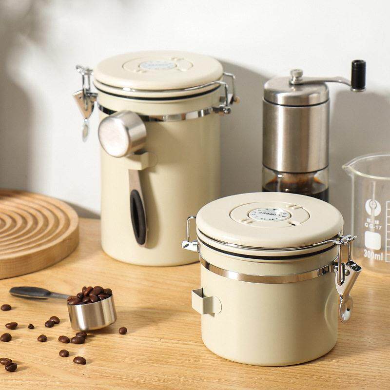 304不锈钢咖啡豆保存罐咖啡粉储豆密封罐茶叶干粮豆子粮食收纳罐