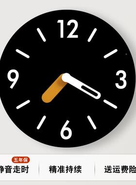 挂客厅02钟4新款家用大气餐桌VJS创黑色2艺术钟表现代意简约时钟