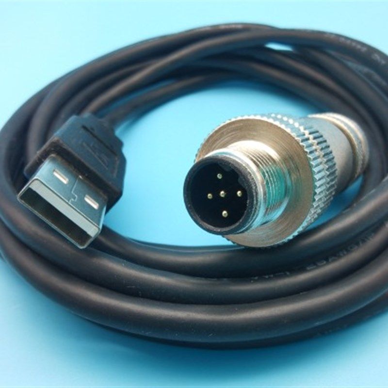 感测器插头 阿托斯比例阀插头 数据下载电源线 M12-5针B扣/USB公