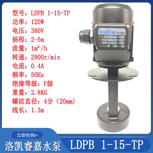 线切割机床高压循环水泵Luikar洛凯睿嘉Rocoi洛凯水泵LDPB1-15TP