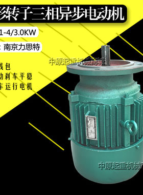 锥形南京力思特YEZ31-4 3.0KW电机 起重锥形转子三相异步电动机